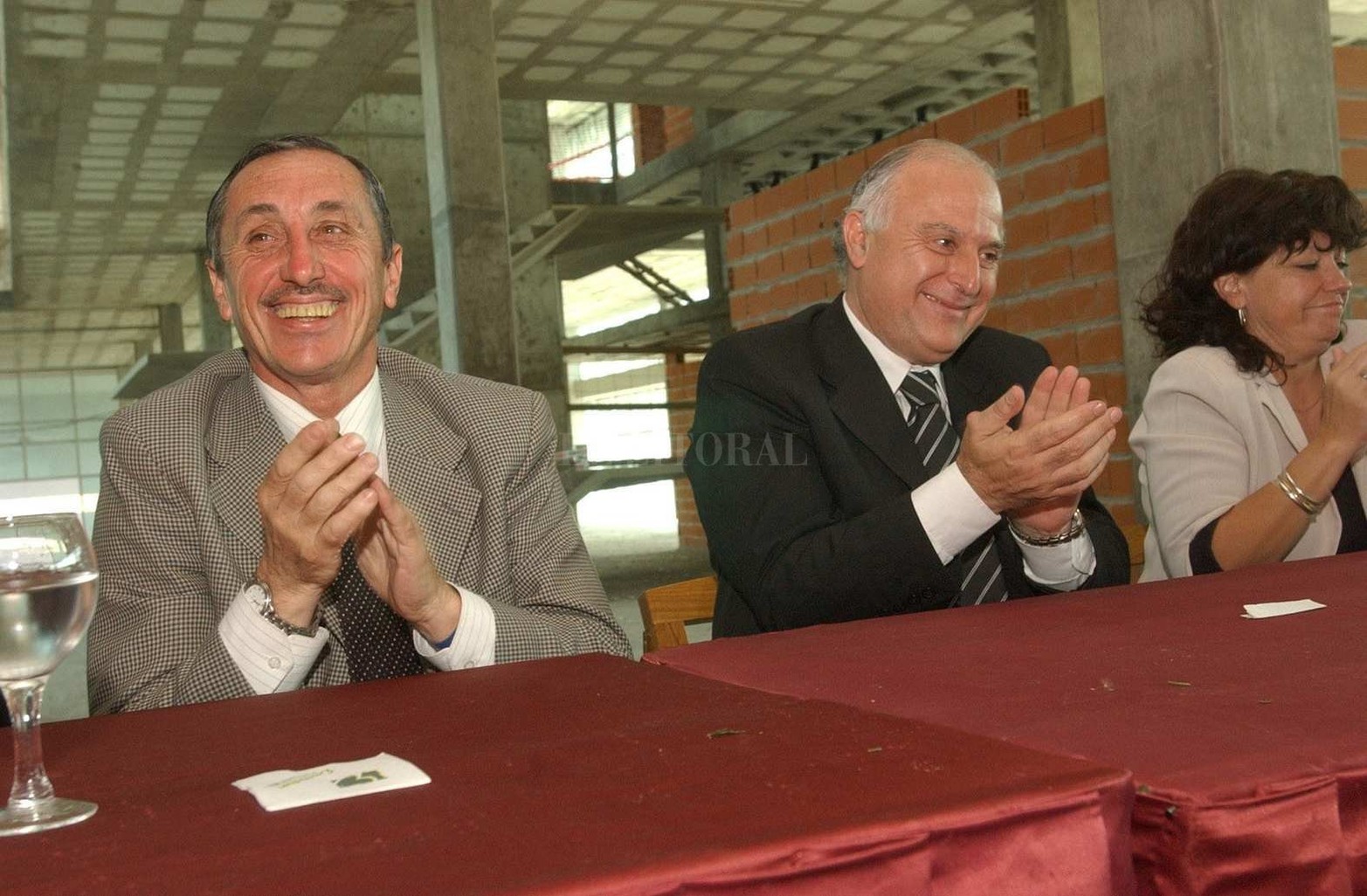 27 de septiembre de 2004. Rosario, junto al ex gobernador Jorge Obeid en el hospital Clemente Alvarez.