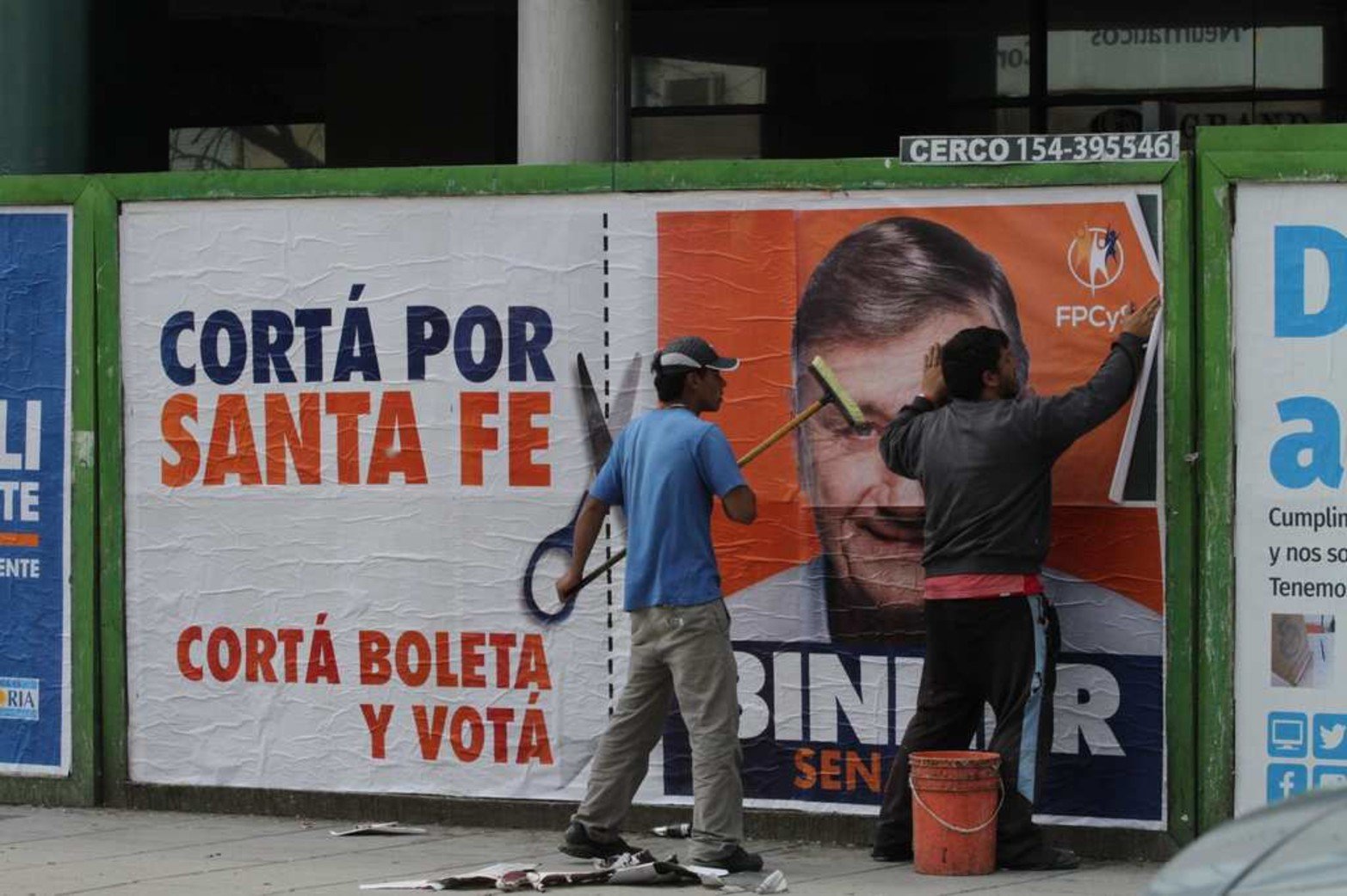 Año 2015. Campaña política de Hermes Binner a diputado nacional donde proponía cortar boleta.