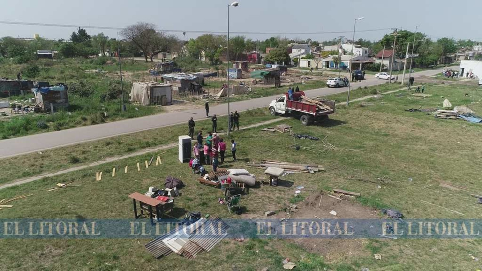 En febrero comenzó el asentamiento en tres manzanas. Una pudo ser desalojada los primeros días. Las otras en el día de hoy.