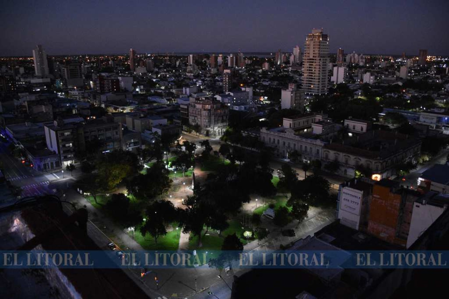 Vistas aéreas de la ciudad.