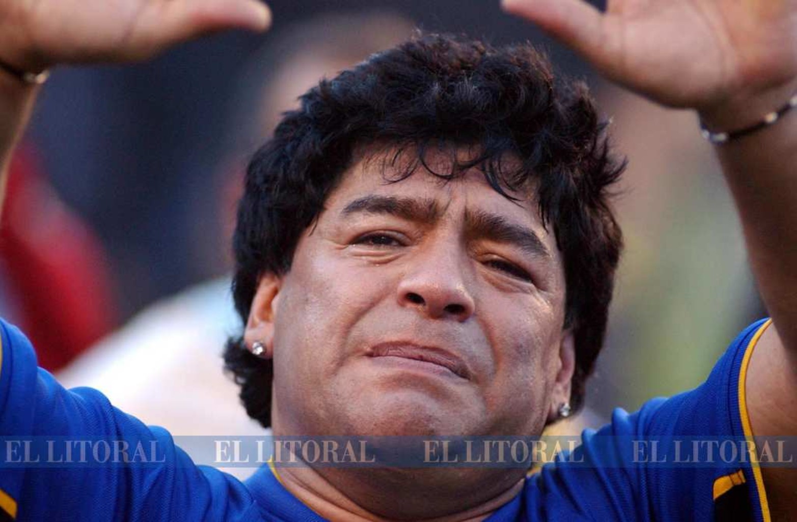 En 2001 en uno de los homenajes en la cancha de Boca.