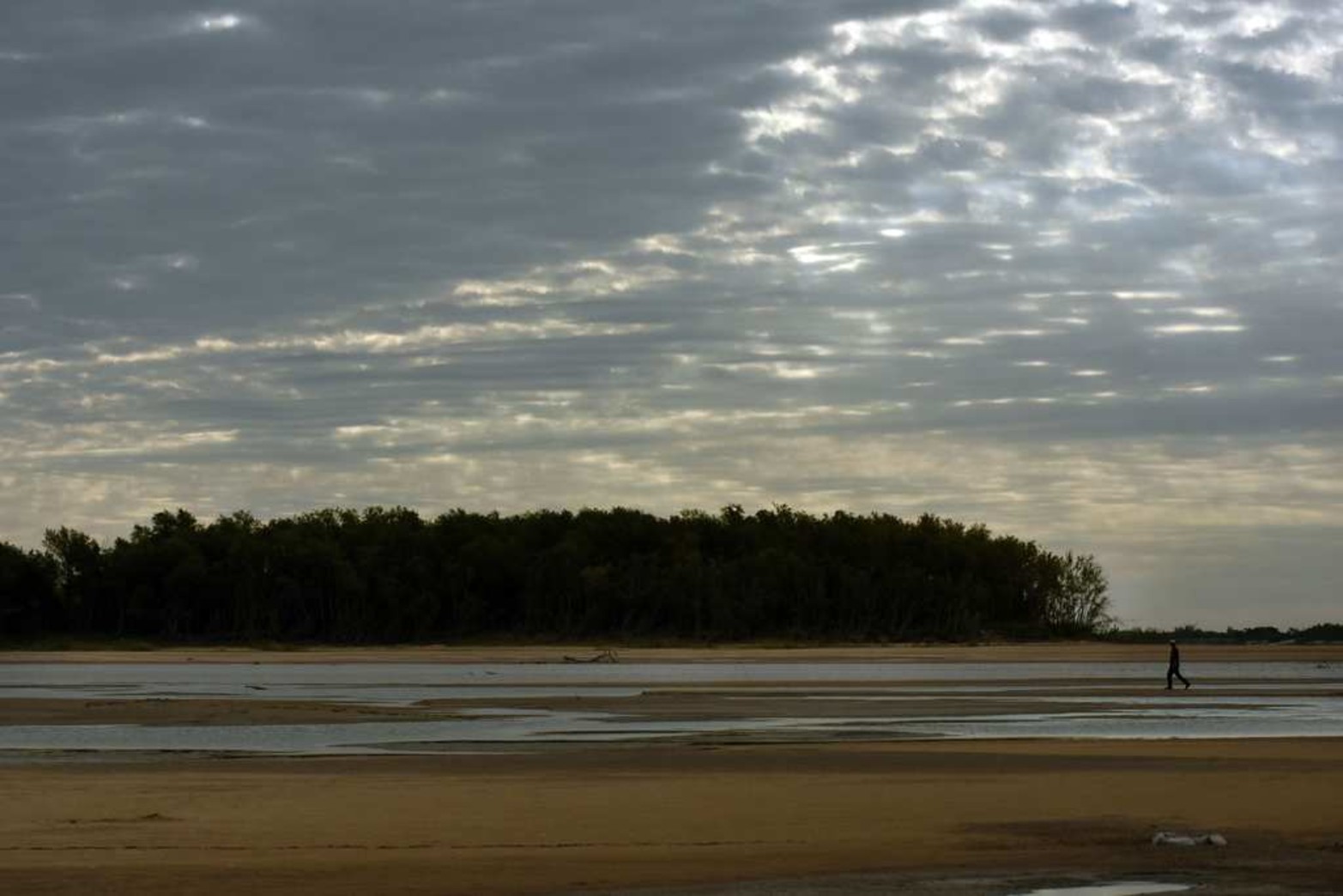 Paisaje isleño sobre los bancos de arena.