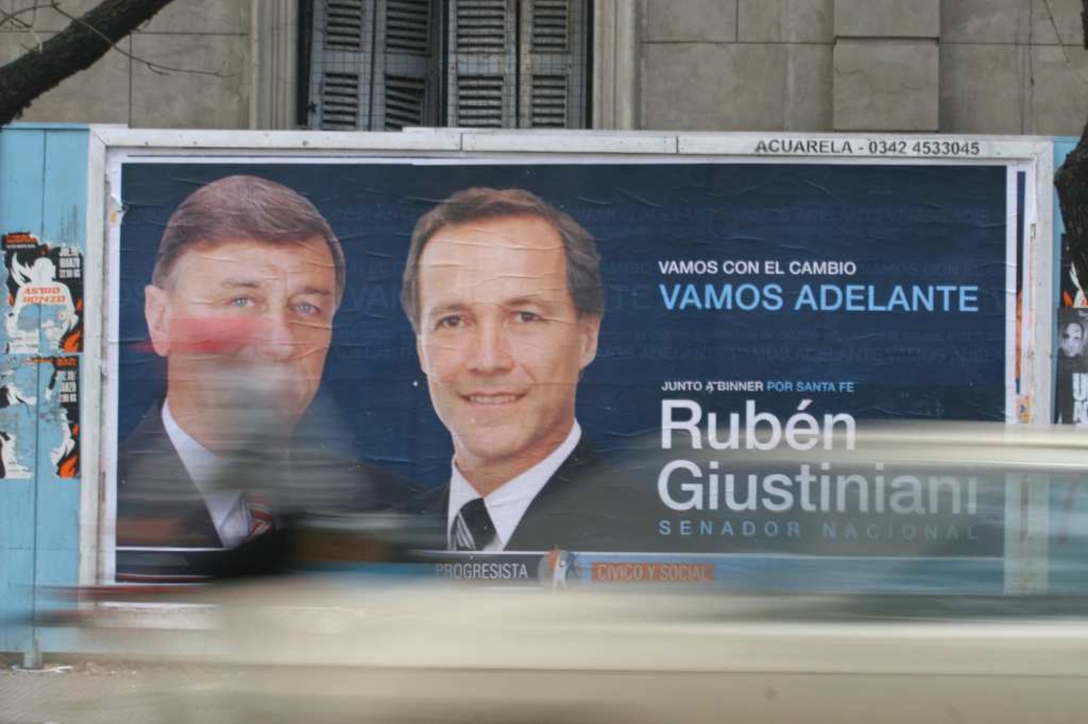 Año 2009. Campaña publicitaria a candidatos para diputados nacionales.