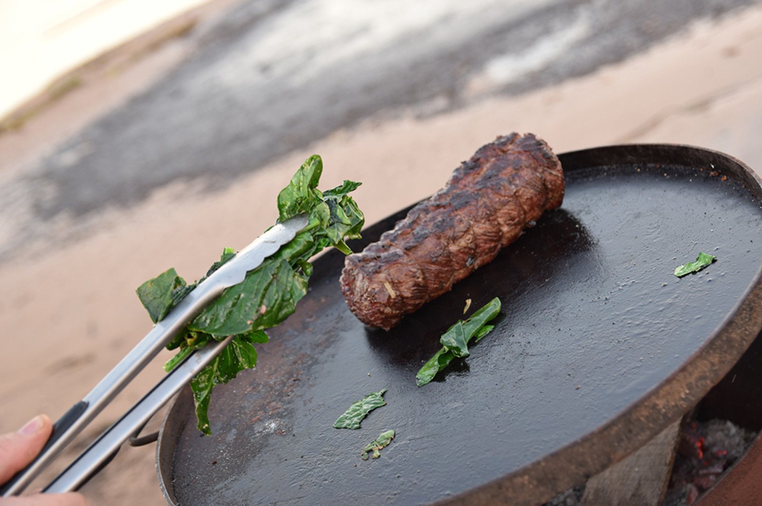 Ojo de bife a la chapa.