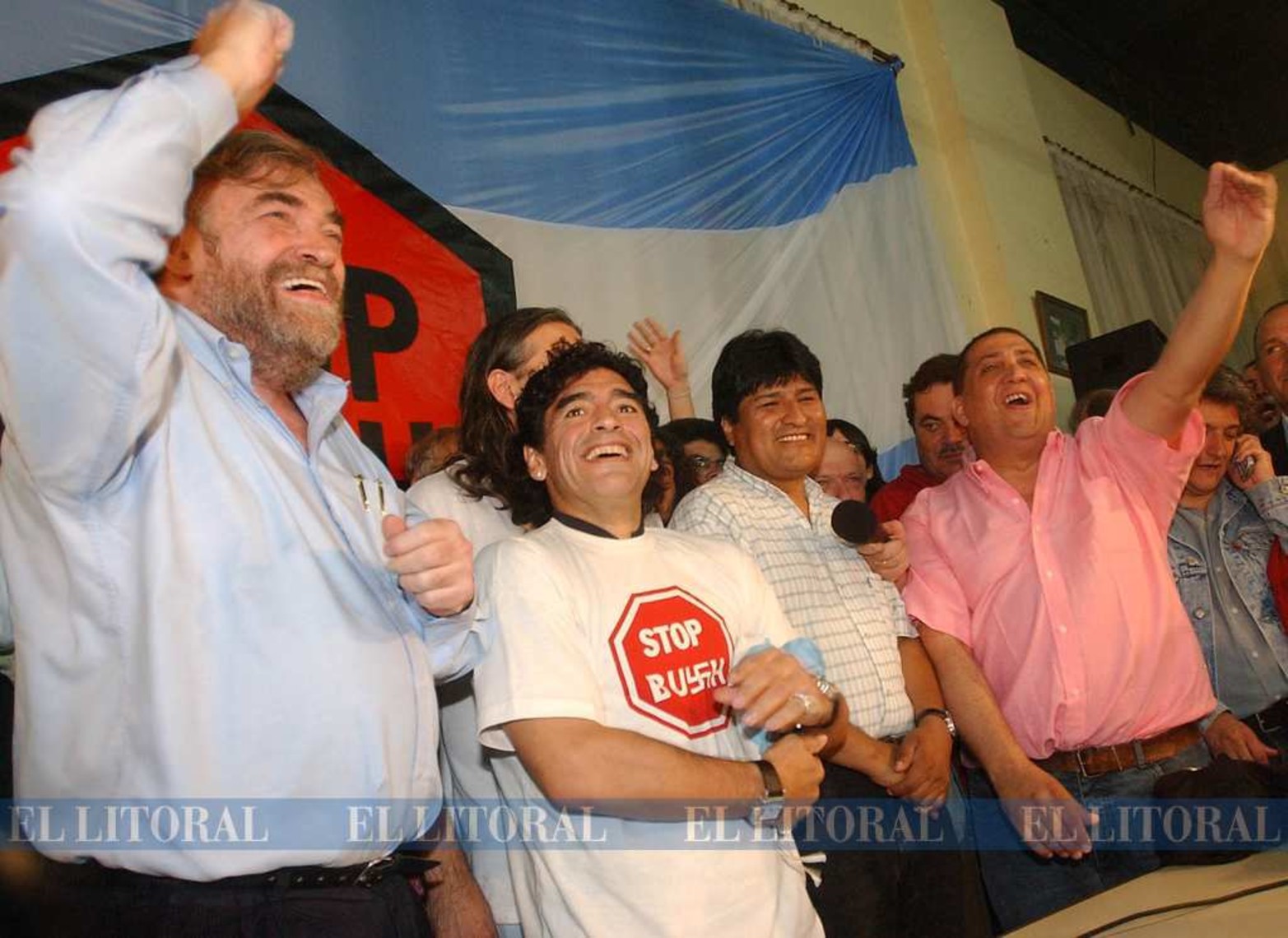 en 2005 en Mar del Plata, en la Contra cumbre para rechazar la propuesta política del ALCA.