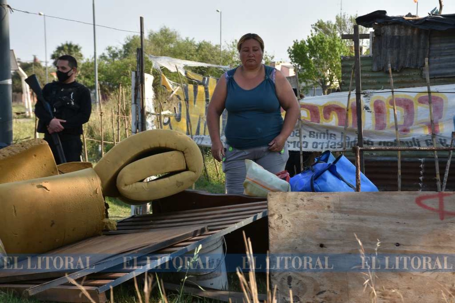 En febrero comenzó el asentamiento en tres manzanas. Una pudo ser desalojada los primeros días. Las otras en el día de hoy.