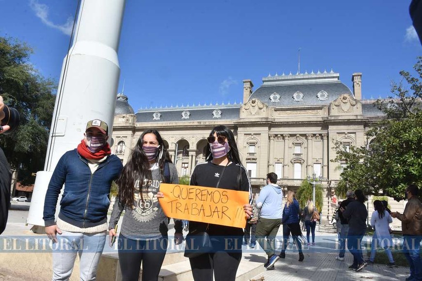 Protesta de comerciantes y empresarios autoconvocados