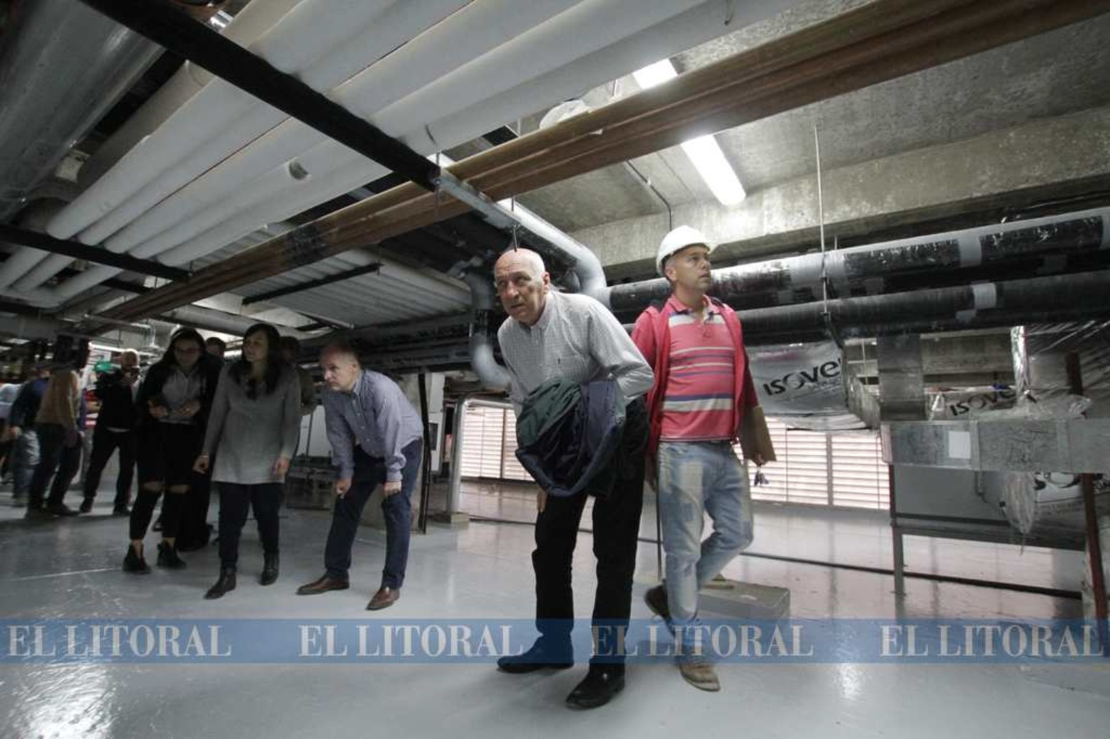 Lunes 13 de mayo de 2019. Junto a las autoridades de la provincia la prensa puede ingresar a un recorrido. La nota gráfica muestra la zona del subsuelo del edificio.