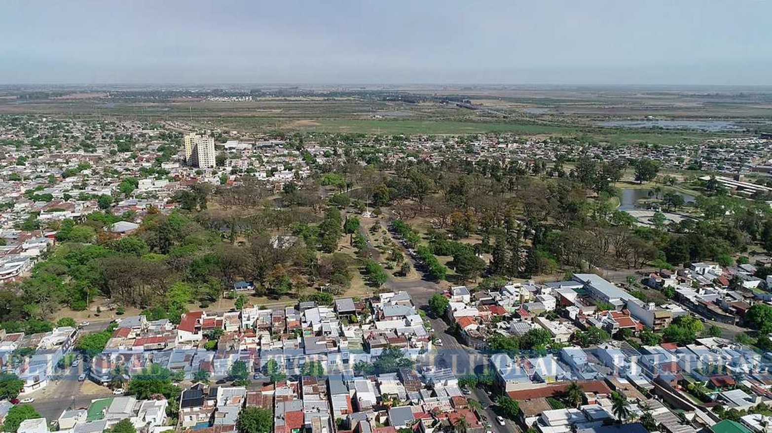 Desde el aire. Un clara postal de su función como pulmón verde en la ciudad.