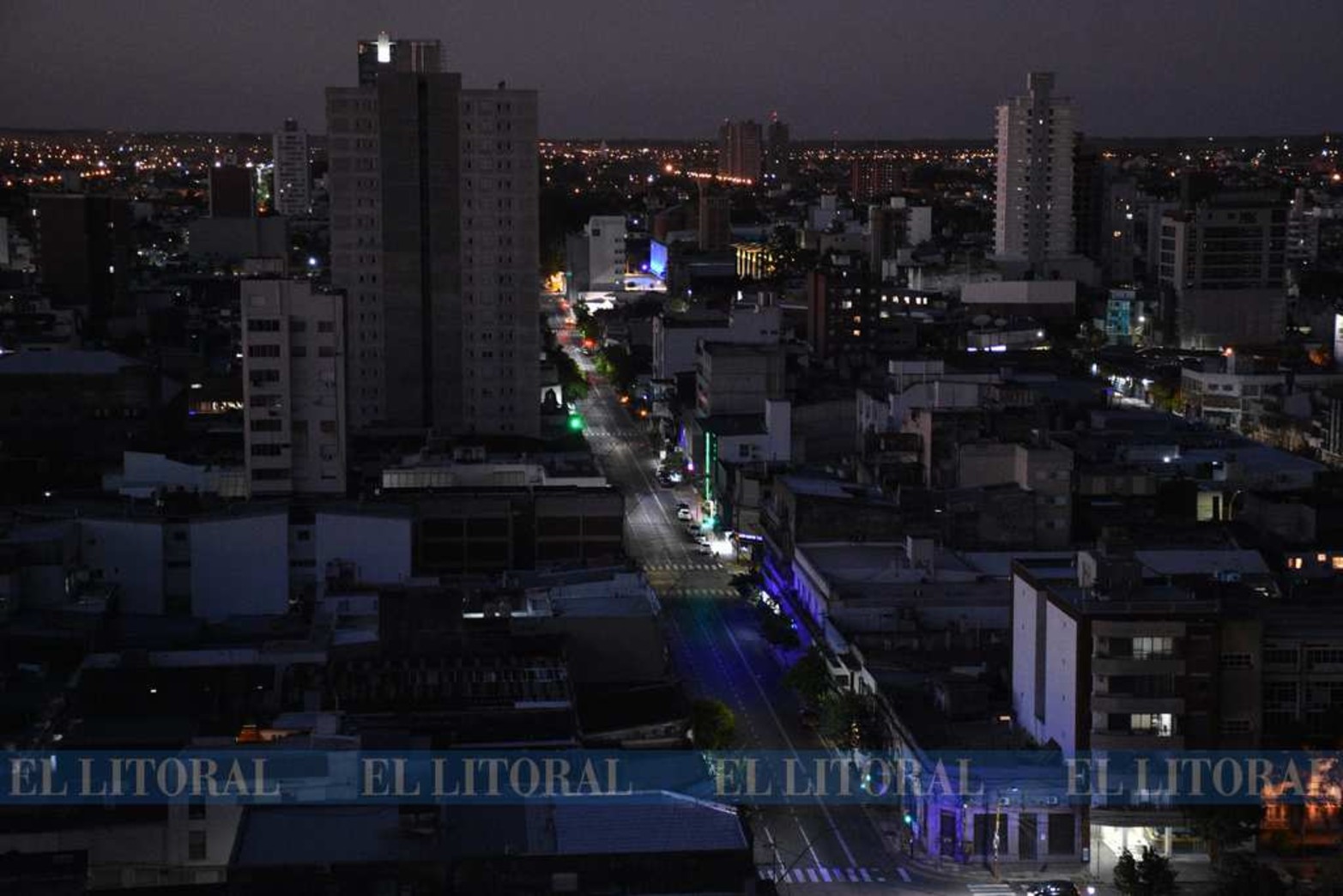 Vistas aéreas de la ciudad.