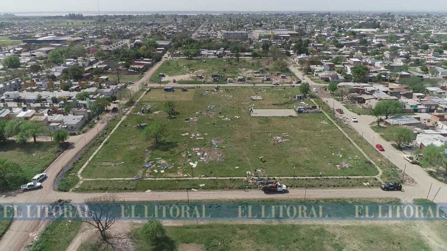 En febrero comenzó el asentamiento en tres manzanas. Una pudo ser desalojada los primeros días. Las otras en el día de hoy.