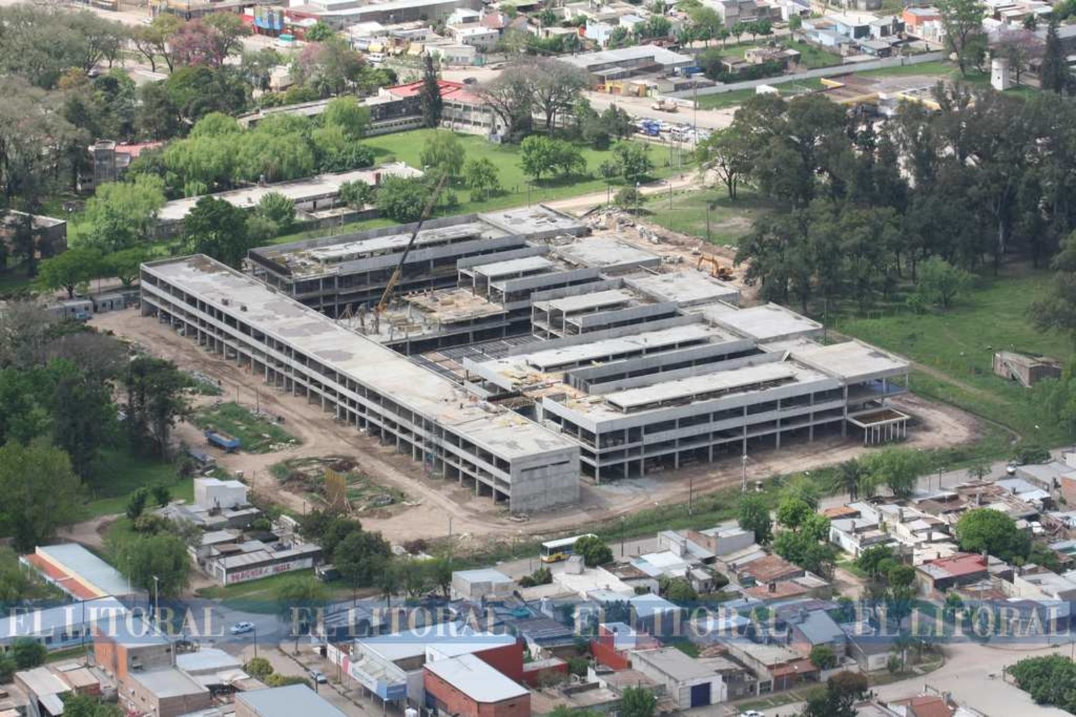 18 de octubre de 2011. Una vista aérea de como del desarrollo de la obra