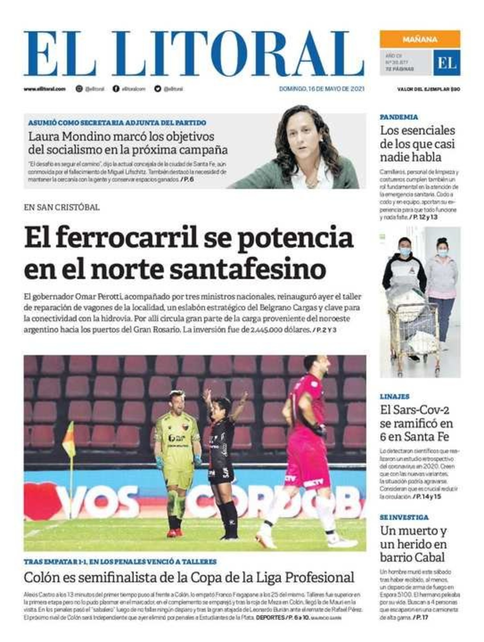 Edición impresa matutina.