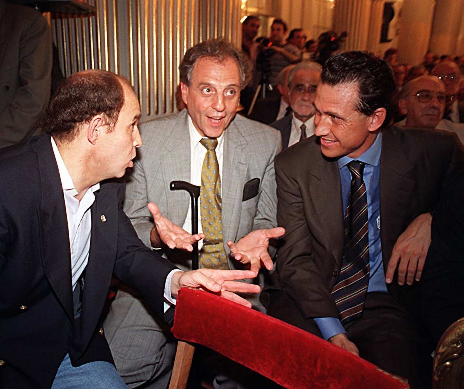 Con Carlos Heller y Jorge Valdano.