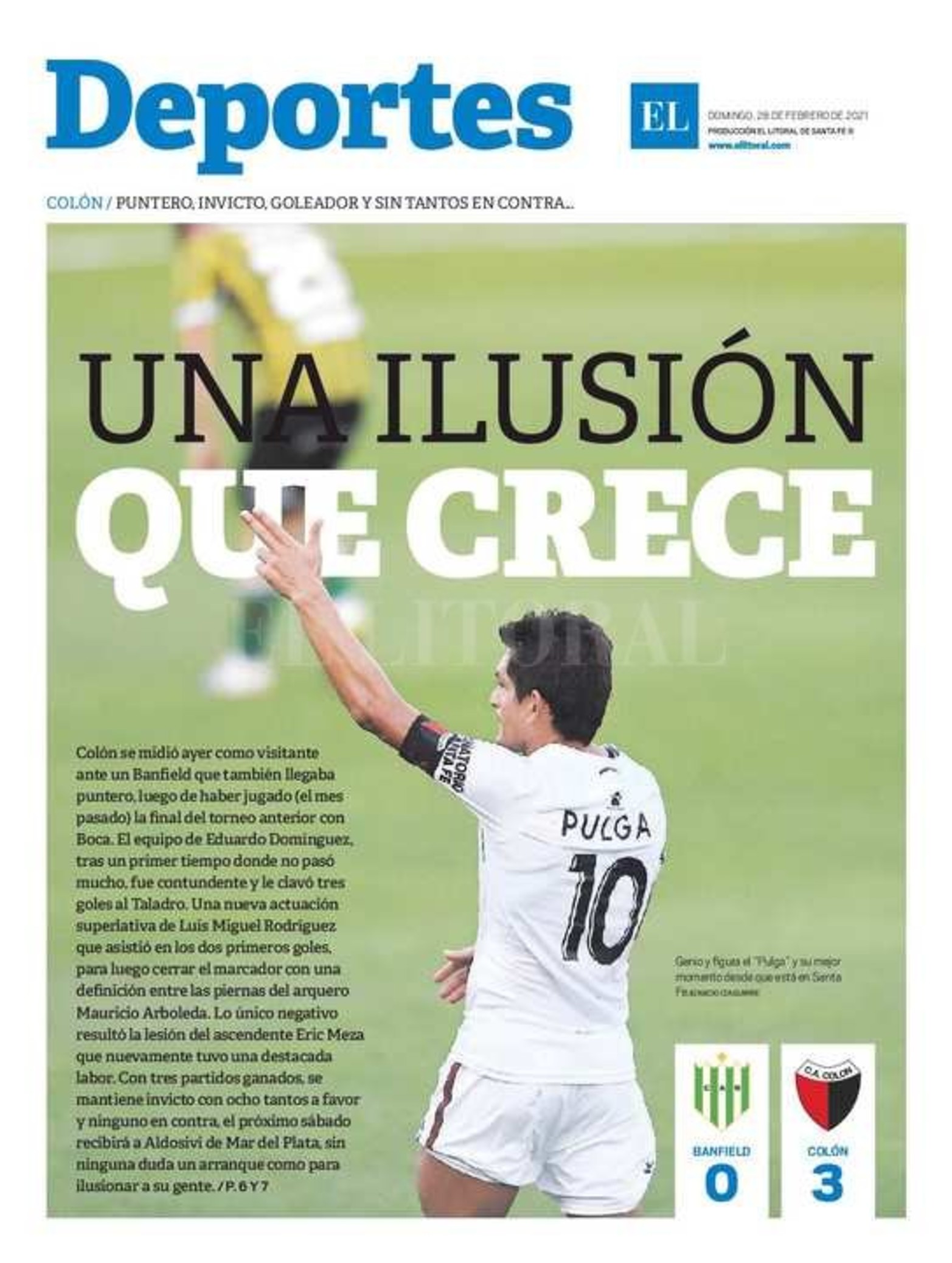 Edición impresa matutina.