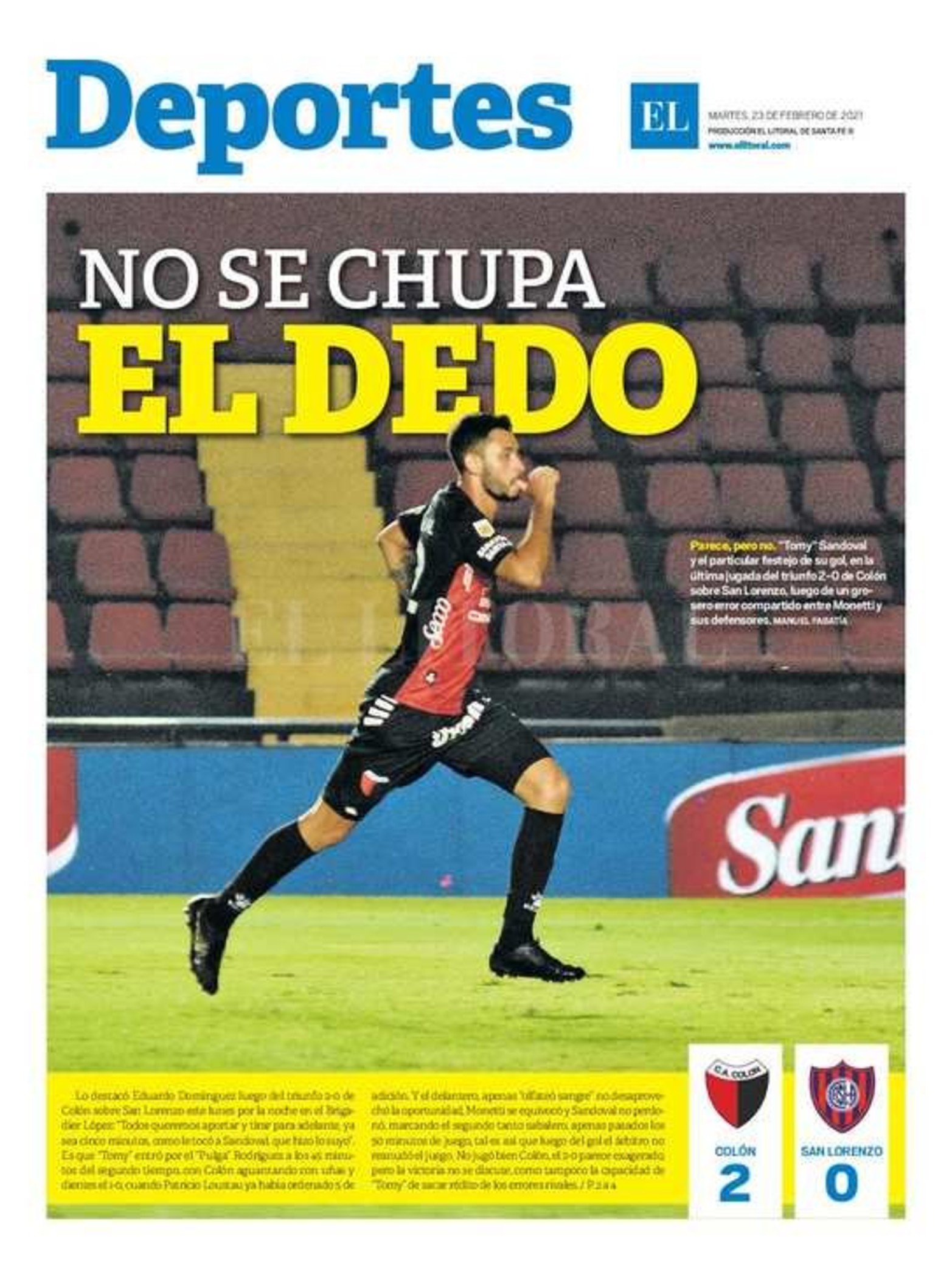 Edición impresa vespertino.