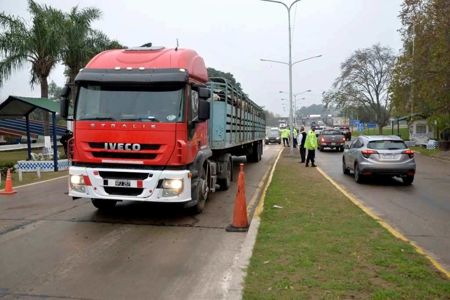 Control lado entrerriano. El destacamento de Policía que tiene la vecina provincia está las 24 horas. Por allí circulan unos 3.000 vehículos diarios.