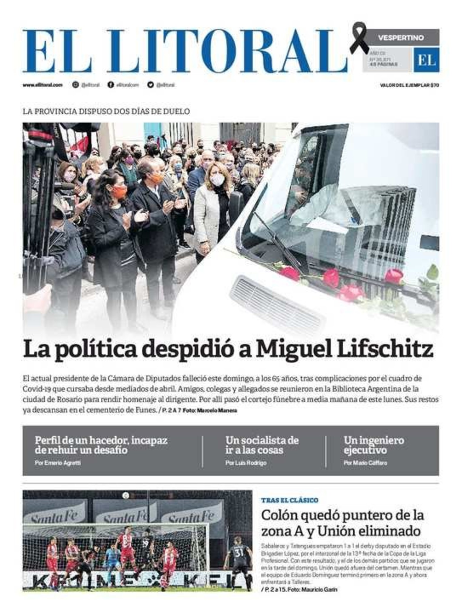 Edición impresa vespertina