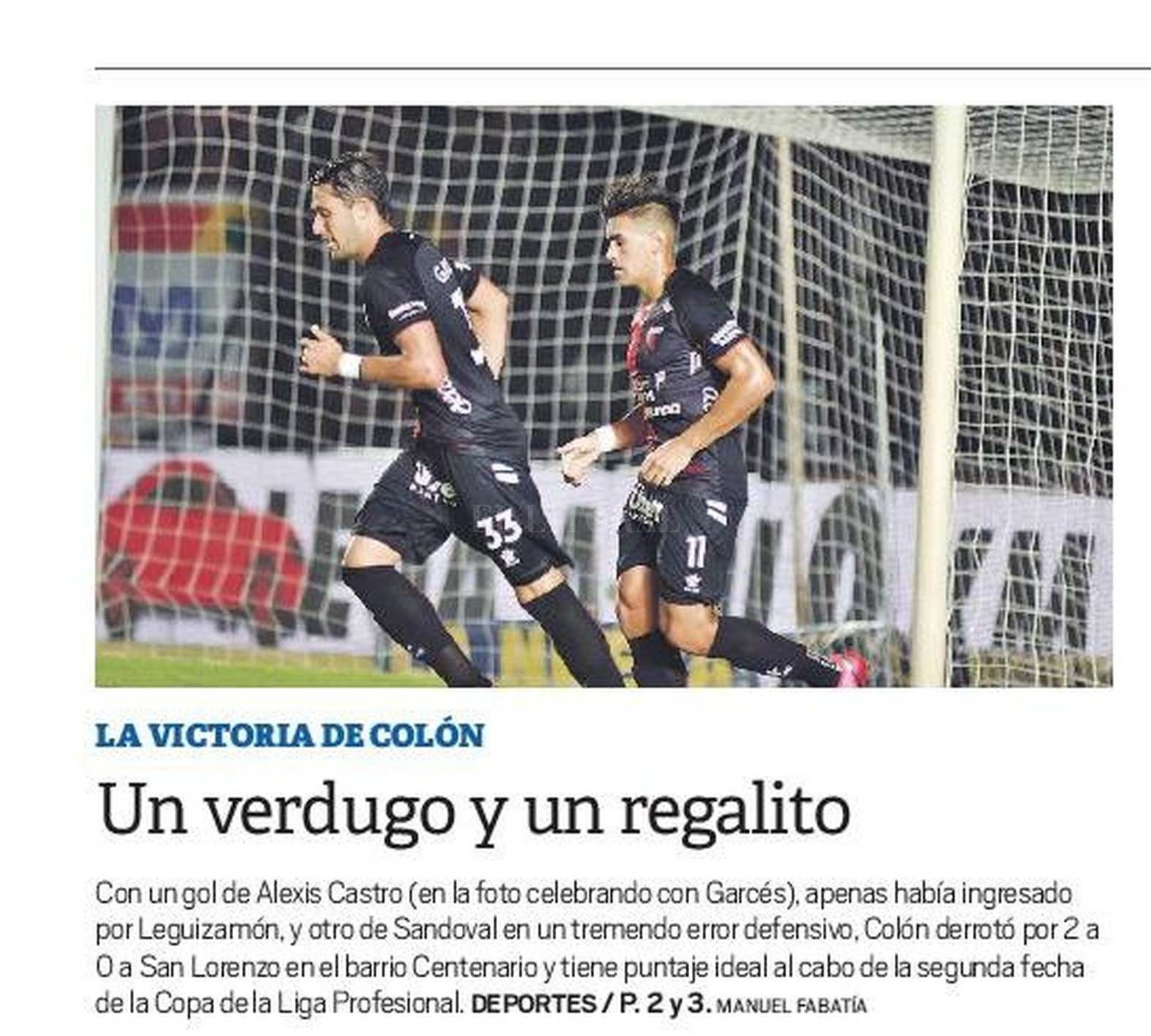 Edición impresa matutina.