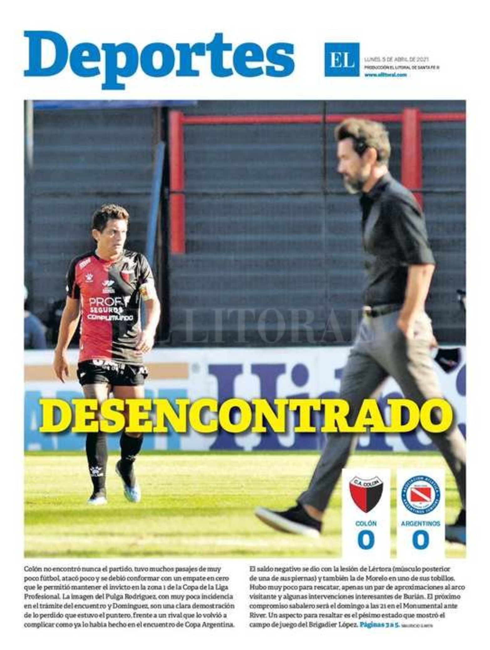 Edición impresa vespertino.