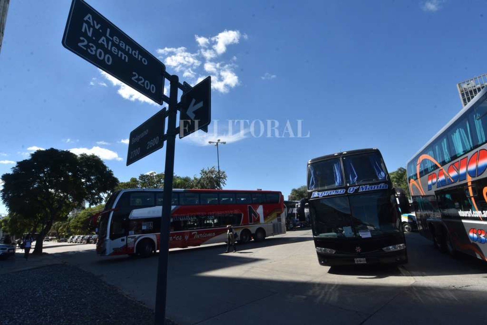 El ingreso por calle Belgrano quedó bloqueado.