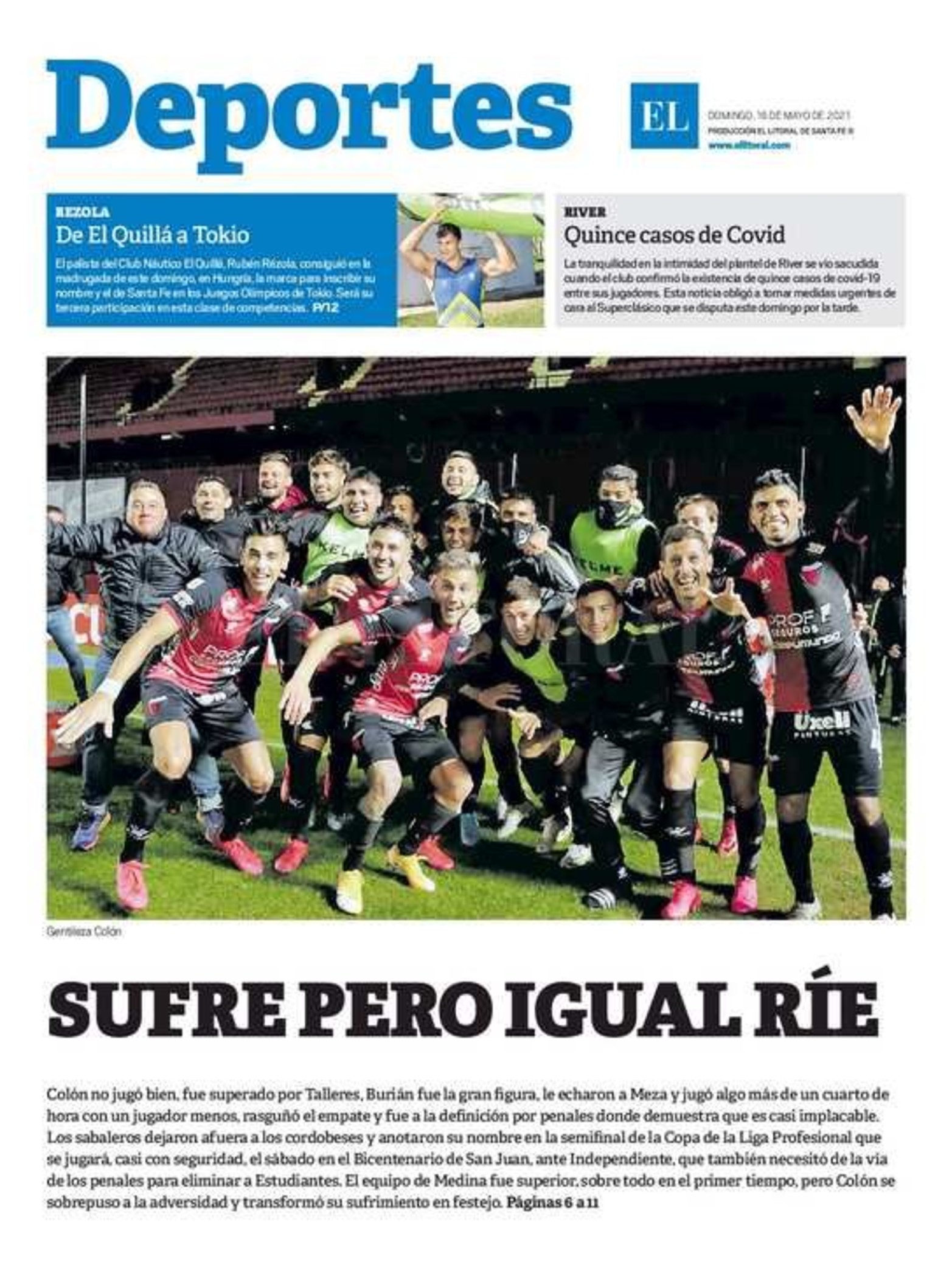 Edición impresa vespertina.