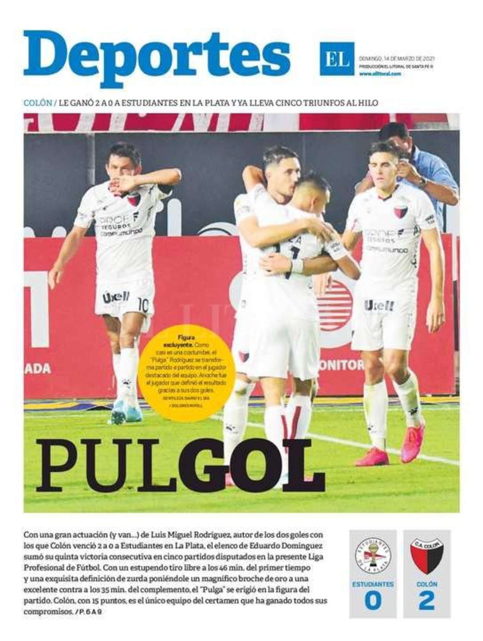 Edición impresa matutina.