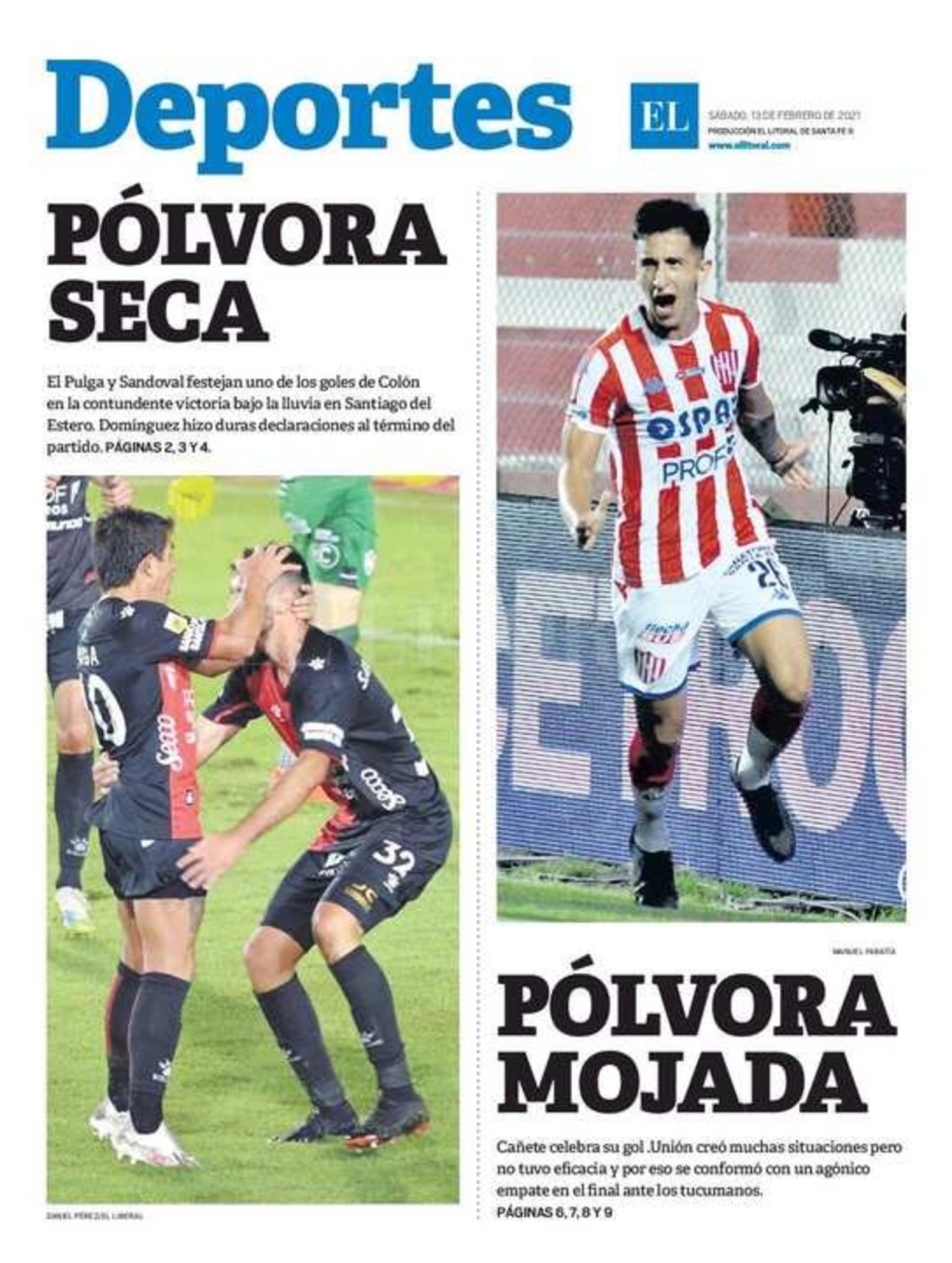 Edición impresa Deportes vespertina.