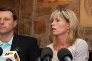 AFP Kate and her husband Gerry McCann give a press conference in Rothley on July 21, 2008 after they were taken off the Portuegese police suspects list in the investigation into their three-year-old daughter Madeleine's dissapearance during a Portuegese vacation May 3, 2007. AFP PHOTO MAX NASH