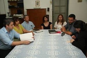 Alejandro Villar Los dirigentes de la Asociación de Comerciantes de la avenida López y Planes