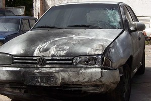 Gentileza Diario Firmat Este es el auto que impactó contra los cuatro ruralistas