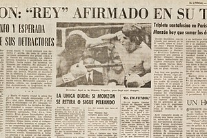 José Vittori Reproducción de la cobertura periodística de El Litoral del combate entre Monzón y  Mantequilla , con Pedro Oscar Roteta como protagonista, en aquel entonces especialista de boxeo de nuestro diario