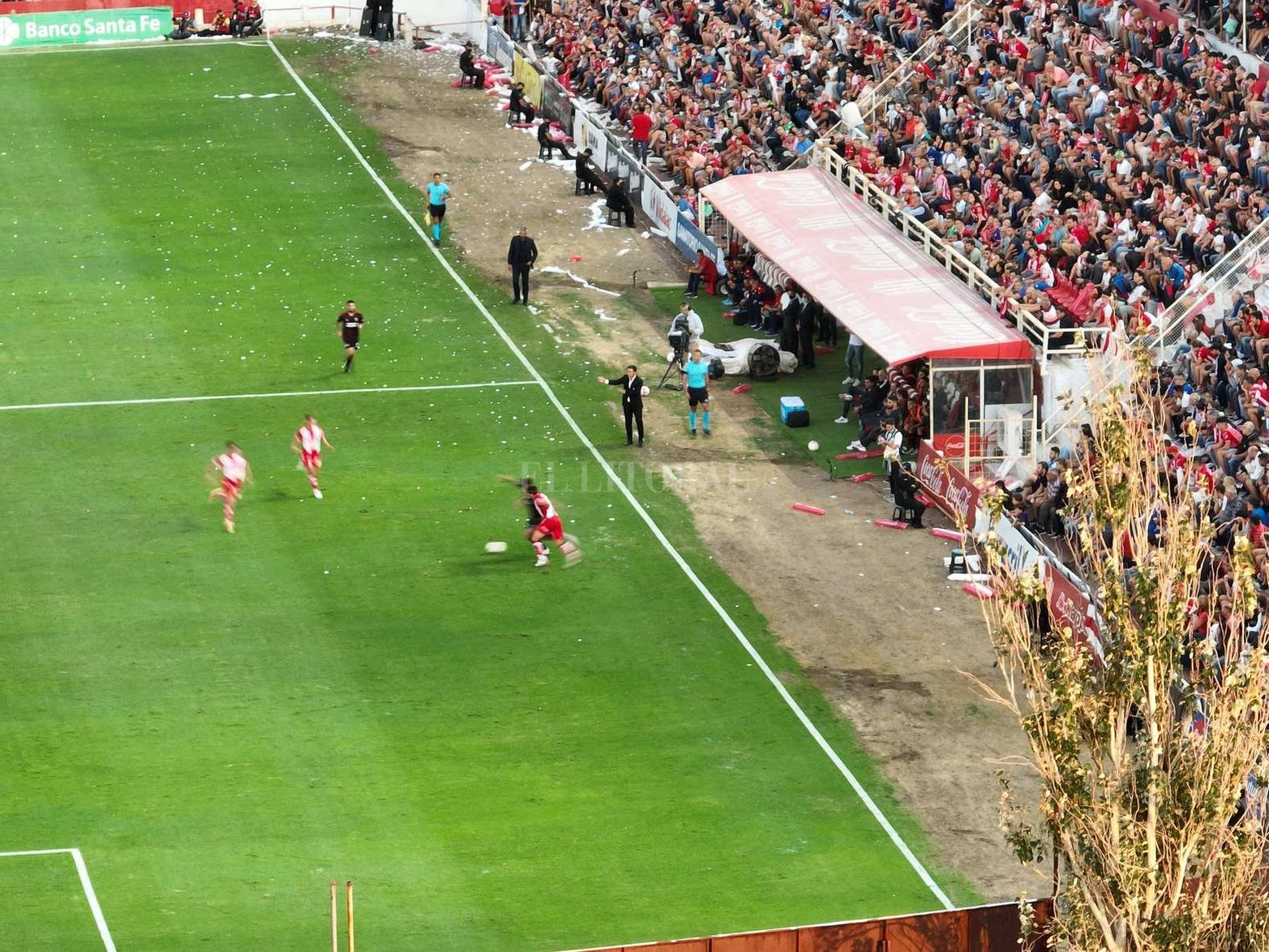 Desde el drone de diario El Litoral. La vistas del histórico día. Hacia de 1989 que no le ganaba a Unión de local.