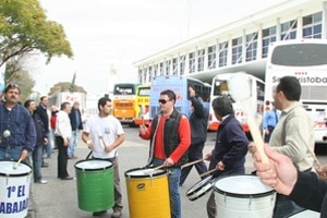 Archivo Protesta en la Terminal de Ómnibus. Esta imagen pertenece al miércoles 5 de agosto pasado. Esta tarde tienen previsto repetir la protesta.