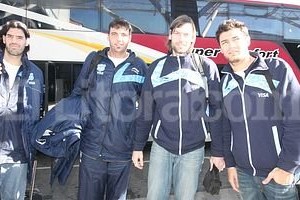 ELLITORAL_30226 |  Mauricio Garín Nombres propios. Luis Scola, Román González, Fabricio Oberto y Carlos Delfino, al pisar suelo santafesino.