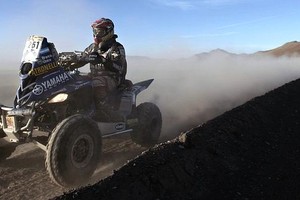 ELLITORAL_22655 |  EFE Marcos Patronelli puntea en cuatriciclos.