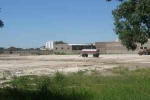 Agencia Reconquista El obrador del lugar donde debe construirse el esperado hospital de Reconquista y que fuera motivo de una fuerte polémica esta semana por los estudios de suelo.