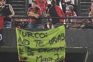 Pablo Aguirre Aguante Turco . Este trapo resume la aceptación que tiene Mohamed en la parcialidad sabalera.