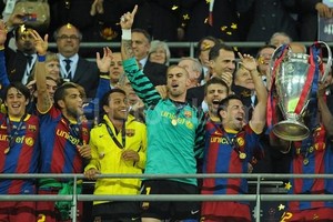 EFE El equipo español festeja la obtención de la Copa del Rey.