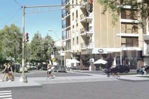 ELLITORAL_92956 |  Maqueta del proyecto de la MCSF Se realizará una cinta peatonal corrida y se colocarán bancos, luminarias y cestos de basura.
