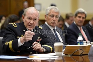 ELLITORAL_79301 |  EFE El jefe del Estado Mayor Conjunto, Martin Dempsey, habla en el Comité de Relaciones Exteriores del Senado estadounidense.