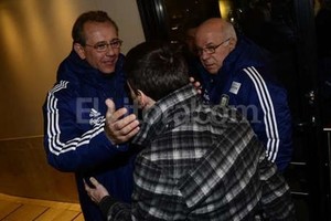 ELLITORAL_75008 |  Archivo Germán Lerche está junto a la Selección Nacional. Pero igual habló del tema por Twitter. La imagen corresponde al partido de la Selección en Suecia, en febrero pasado.