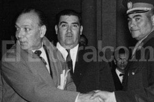 Archivo El Litoral Cipriano Reyes en la Convención Constituyente de 1957, en Santa Fe. Fiel a su trágico destino reclamó la vigencia de la Constitución de 1949.