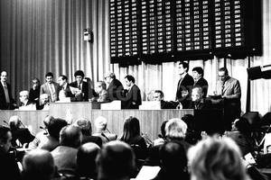 Archivo El Litoral. Durante la Convención que reformó la Constitución en 1994 la ciudad respiró política. Aquí, una imagen del Paraninfo de la UNL, donde se desarrollaron las actividades.