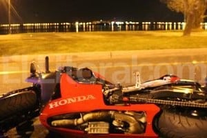 UR1 La moto involucrada en el accidente.