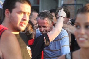 Manuel Fabatia Vega, durante los festejos de este domingo en la institución sabalera.
