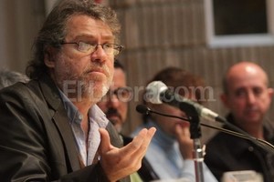 Mauricio Garín Forster en ATE Santa Fe, el 22 de mayo pasado.