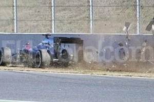 ELLITORAL_116005 |  Twitter @f1writers El piloto español se estrelló contra un muro del circuito