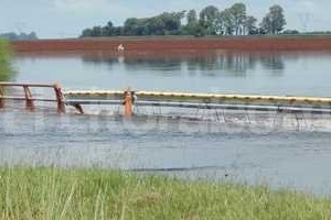 ELLITORAL_117497 |  Gentileza Municipalidad Coronda El agua comienza a bajar en el Arroyo Colastiné