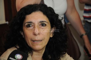 ELLITORAL_124342 |  Flavio Raina La ministra habló tras la inauguración de un nuevo CAF en barrio Don Bosco.